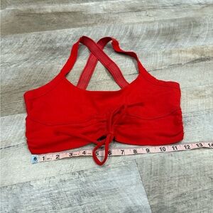 Forever 21 Red Crisscross Sports Bra